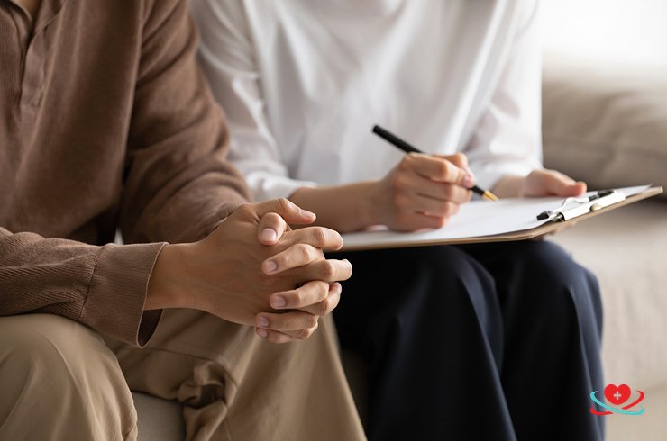 Пациент на приеме у психолога